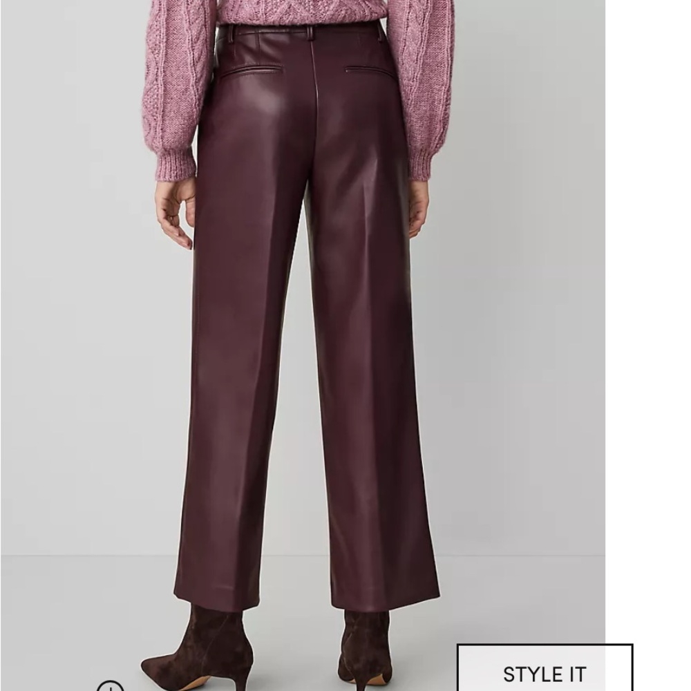 Ann Taylor faux leather pants - Picture 4 of 15